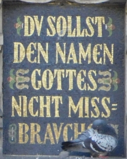 DSCN4487 10 Gebote Du sollst den Namen Gottes nicht missbrauchen DSCN4487 10 Gebote Du sollst den Namen Gottes nicht missbrauchen